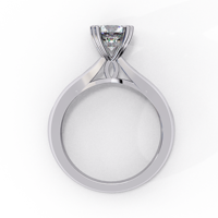 Herzförmiger Krappenfassung Labor-Gezüchteter Runder Diamant-Verlobungsring 10K Vergoldet IGI-Zertifiziert Trendiger Damen-Stil Hochzeitsgeschenk
