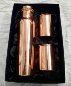 Handcrafted Stylish Religious Copper Water Bottle Durable Metal Drinkware Set with <b>Iron</b> Plating Elegant Gift Idea - Product Image 3