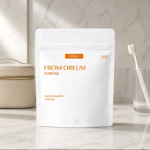 [FROM OREUM] Recharge de dentifrice solide pour les voyages, l'organisation de la salle de bain et les soins bucco-dentaires quotidiens en format voyage personnel - Product Image 1