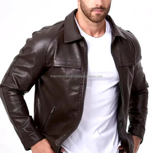Última moda de corte regular de cuero genuino chaquetas de moda de calidad superior de los hombres de diseño de calidad superior chaqueta de moda de cuero para la venta - Product Image 1