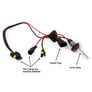 2 ampoules Xénon HID 9006/HB4 3500LM 8000K AC 35W pour phares et feux de brouillard, faisceau bas/haut, remplacement pour feux de route - Product Image 4