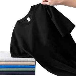 T-shirt décontracté en coton respirant et anti-boulochage à motif à pois teint en pièce pour hommes grandes tailles |   Vêtements d'été à manches courtes coupe ample en gros - Product Image 2