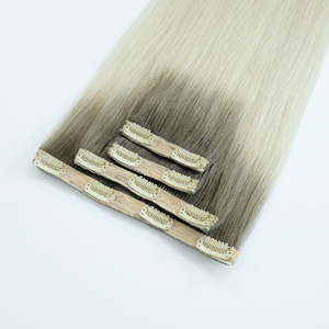 100% Extensions de cheveux humains de qualité supérieure vietnamiennes à clip alignés sur les cuticules de cheveux humains directement de l'usine - Product Image 3