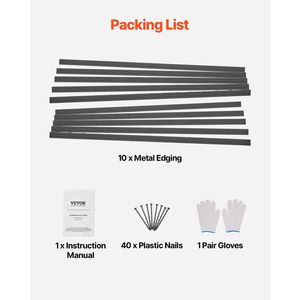 10 Confezioni di Bordi per Giardino in Lega di Alluminio Resistente alla Ruggine, Pieghevoli, Robusti, in Metallo, Protezione per Paesaggistica e Giardini - Product Image 5