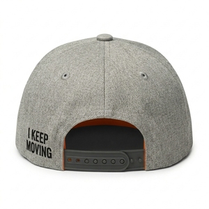 INJAE OEM Custom <b>Flat</b> Bill Snapback <b>Hat</b> 6 Panel Structured Polyester/Cotton Unisex Adjustable Raised Embroidery Private Label - Product Image 4