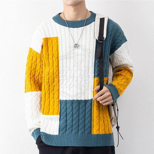 Pull classique pour homme en tricot respirant de qualité supérieure, tissu doux, col rond, pull-over pour temps froid, décontracté, bureau, week-end, quotidien - Product Image 2