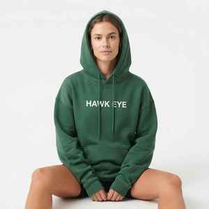 <b>Women's</b> <b>Green</b> Hoodie Sweatshirt Cotton <b>Fleece</b> Front Logo Pocket Long Sleeve Casual Autumn Style - Product Image 5