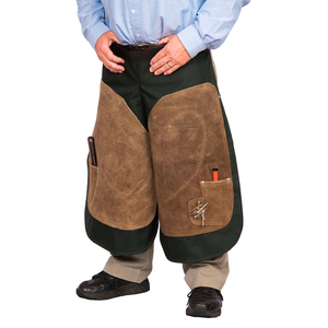 Tablier de fermeur professionnel de qualité supérieure noir et rouge en cuir de vache véritable et tissu, personnalisable, pour l'entretien des chevaux - Product Image 2