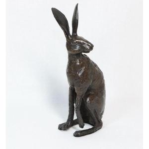 Garden Decorative Bronze Welcome Hare Statue Metal Crafts Hand Casted Antique <b>Large</b> Ears Bunnies Rabbit Easter Decoration - Product Image 6