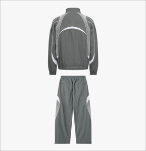 Conjunto deportivo personalizado para hombre, chaqueta cortavientos de nailon y pantalones deportivos con cremallera, chándal cortavientos para hombre - Product Image 2