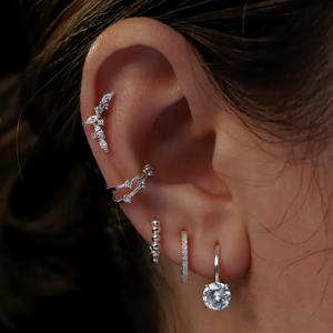 Pendientes de Diamantes Cultivados en Laboratorio con Corte Marquesa de Oro Sólido de 14k, Venta al por Mayor Directa de Fábrica, Joyería Fina, Pendientes de Diamantes de Laboratorio - Product Image 3