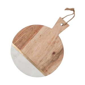 Tabla de cortar de madera rectangular con asa para uso en la cocina - Product Image 2