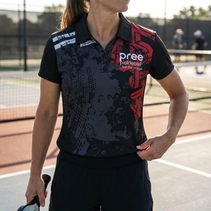 Camiseta de Polo Sublimada para Mujer, Ajustada, de Manga Corta, que Absorbe la Humedad, para Todas las Temporadas, Ropa Deportiva - Product Image 1