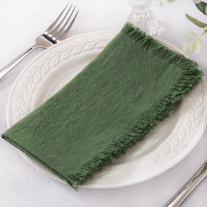 OEM Manufacturer Kitchen Towel Cotton Linen Tassel Napkin 45x45cm Crocheted Plain Cloth for Home Restaurant Dining - Product Image 4
