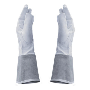 Gants de soudage TIG en cuir de chèvre et croûte de cuir de vache, résistants à l'abrasion et à la chaleur, pour travaux lourds, protection incendie, four et barbecue - Product Image 2