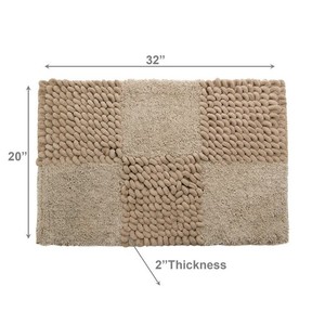100% Pure Cotton <b>Bath</b> <b>Mat</b> Super Soft Plush <b>Absorbent</b> Tufted Modern Reversible Handmade Heavy Weight Washable Solid Color - Product Image 2