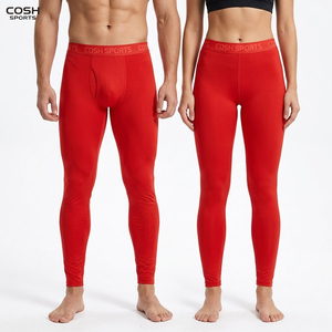 Custom Unisex <b>Red</b> Athletic Compression Tights | Cosh Sports High-Elastic <b>Gym</b> Pants & Running <b>Leggings</b> Supplier - Product Image 1