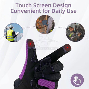 Gants de travail antidérapants robustes, résistants aux coupures, vêtements de sécurité en cuir, fabriqués au Pakistan - Product Image 3