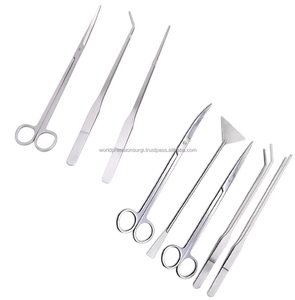 Kit d'entretien pour aquarium : Ciseaux ondulés et pinces en acier inoxydable pour la taille des plantes aquatiques – Outil manuel pour aquascaping - Product Image 1