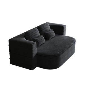 2-in-1 Convertible Sleeper Foam <b>Sofa</b> Bed 75 2 Foldable Blanket Corduroy Floor <b>Folding</b> <b>Sofa</b> Multi-Functional Product Category - Product Image 5