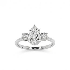 Anillo de Oro Amarillo de 18K con Tres Piedras, Anillo de Lujo, Joyería, Diamante Cultivado en Laboratorio de 1.18CT, Color E, Claridad VS1, Anillo de Compromiso - Product Image 5