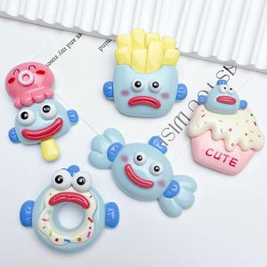 Ugly Sea Fish Pearl dessin animé résine accessoires bricolage coque de téléphone crème colle à la main slime charme mignon perles et breloques - Product Image 1