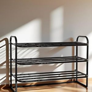 Wide Metal <b>Shoe</b> Rack Organizer | Heavy Duty Stackable <b>Shoe</b> <b>Storage</b> Rack for Entryway Closet Bedroom Living Room | <b>Space</b> <b>Saving</b> - Product Image 5