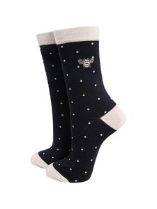 SPLENDID APPAREL Chaussettes unisexes noires à pois blancs en polyester tricoté respirant pour usage quotidien style printemps - Product Image 4