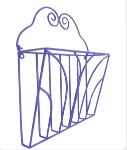 Elegant Metal <b>Wire</b> <b>Storage</b> <b>Basket</b> Purple Color Rectangle Hanging Multi-Purpose Neatening Organizer Stylish Home Accent - Product Image 2