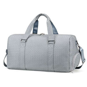 Sac de voyage en cuir PU extensible grande capacité avec fermeture éclair, imperméable, pour week-end, sport, logo personnalisé, unisexe - Product Image 3