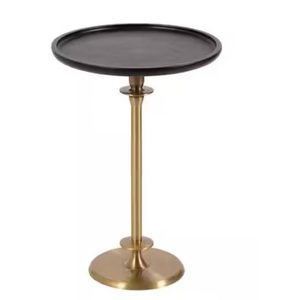 Modern Gold Metal Cantilever <b>Side</b> <b>Table</b> <b>Round</b> Marble Top Couch <b>Table</b> - Product Image 5