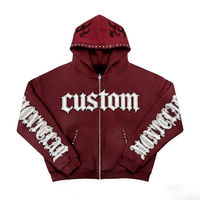 Sudadera con capucha de felpa estilo jersey con cremallera, diseño personalizado, novedad, para invierno y otoño, estilo hip hop, oversize, vintage, transpirable