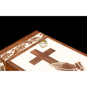 AYAANS Rosewood wooden Hand Carved Wooden Hot Selling cremation Urn <b>Box</b> for Adult Ashes Wholesale Cremation Urns (6X6X11)IN - Product Image 4