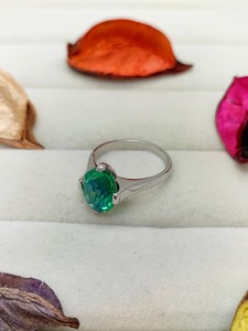 Bague en quartz arc-en-ciel des Caraïbes, bijou en cristal coloré, cadeau de mode élégant pour femmes et jeunes filles, bague de mariée - Product Image 2
