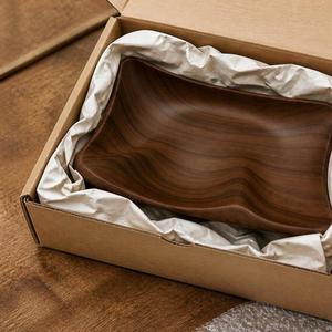 Plateau de service en bois de luxe moderne, fait main, pour petit-déjeuner, naturel, pour bureau, cuisine, salle à manger, passe au lave-vaisselle, compartiment unique - Product Image 6