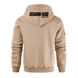 Sweat à capuche personnalisé pour homme en molleton 100 % coton respirant avec poche, coupe sportive classique, service OEM, hiver, basique, mélange de coton - Product Image 2