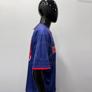 Venta Directa de Fábrica, Camiseta de Béisbol Transpirable de Manga Corta para Verano, Ropa Deportiva para Hombre, 100% Poliéster de Secado Rápido - Product Image 3