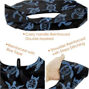 ของขวัญสำหรับผู้หญิงที่รักเต่าทะเล กระเป๋าช้อปปิ้งลายสัตว์ทะเล ใช้ซ้ำได้ ขนาดใหญ่พิเศษ ลายเปลือกหอย ลายฉลาม ลายเกล็ดนางเงือก ลายวาฬ - Product Image 4