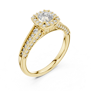 Anillo de Aniversario Solitario con Diamante Cultivado en Laboratorio, Redondo, en Oro Amarillo de 14K |   Diamante Cultivado Nuevo - Product Image 5