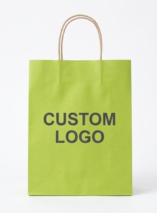 Ready to Ship Brown White Kraft Paper <b>Bags</b> with Handles Colorful Food Party Gift Shopping Favor for Exhibition Supermarket Use - Product Image 5