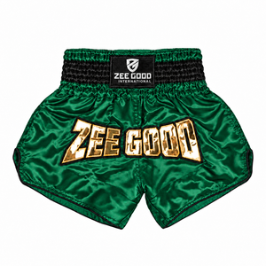 กางเกงมวยไทย Zee Good Blue Unisex ลายพิมพ์ดิจิทัล โลโก้ด้านหน้า ทรงปกติ สำหรับผู้ใหญ่ ผลิตจากโพลีเอสเตอร์ 100% ป้องกันแบคทีเรีย แห้งเร็ว - Product Image 1