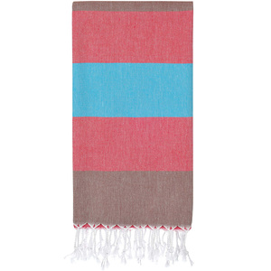 Serviettes de plage rayées écologiques personnalisées en gros, avec logo imprimé sur mesure, en coton turc, sans sable, de luxe, serviettes de bain personnalisées - Product Image 1