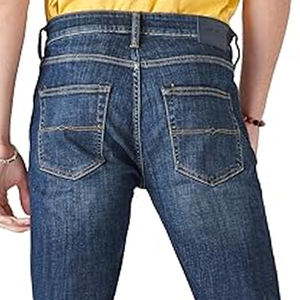 Jeans de Mezclilla Rectos para Hombre, Corte Clásico, Estilo Casual Urbano, Cintura Media, Lavado Medio, Azul, Diseño Retro, Transpirables para Invierno y Verano - Product Image 5