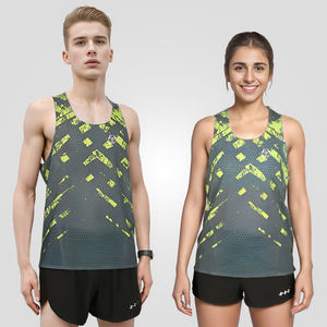 Débardeur de sport unisexe 100 % coton tricoté sans manches, motif uni, pour la gym et la course, en tissu jersey vierge - Product Image 1