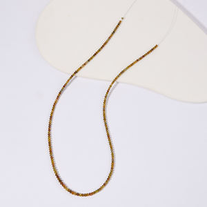 Espectacular Collar Mala con Diamantes Naturales Multicolores de 40 Quilates con Piedras de Corte Redondo en Oro Blanco para Joyería Fina - Product Image 3