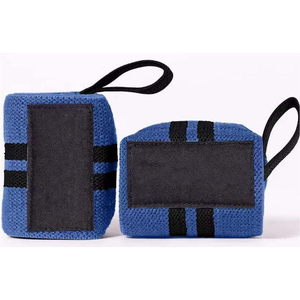 Muñequeras de compresión para levantamiento de pesas con logotipo personalizado, acolchadas, de alta resistencia, con soporte para la mano y presilla para el pulgar - Product Image 6