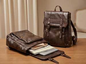 High Quality Custom Genuine Leather Backpack Mens Laptop <b>Rucksack</b> Travel Bag Waterproof Real Leather backpack LBK-0156 - Product Image 2