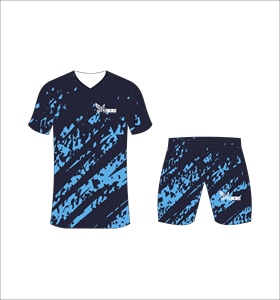 Conjunto de Camiseta y Pantalones Cortos de Fútbol Sublimados, Cuello en V, Absorbe la Humedad, Estampado de Camuflaje, Ropa Deportiva para Hombre, Todas las Temporadas - Product Image 3