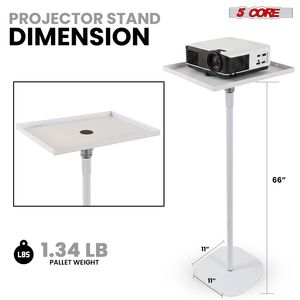 Support de projecteur universel réglable sur pied, hauteur 66 pouces, pour la maison, le bureau et le studio - Product Image 6