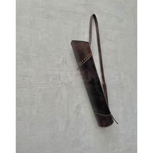 Sacoche de tir à l'arc en cuir de qualité supérieure, faite à la main, durable, avec support dorsal, sangle réglable, confortable pour la chasse et l'entraînement en extérieur - Product Image 4